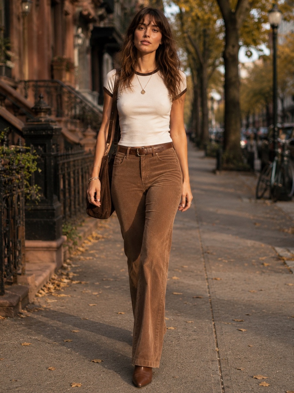 J Brand Micro Corduroy Flare Pants Brown 29 70s Boho
